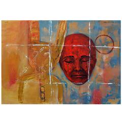 'Equilibrio' Huge Important Abstract Oil by Carlos Montes De Oca, Havana Cuba