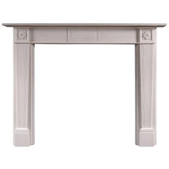 Regency Style White Marble Fire Surround