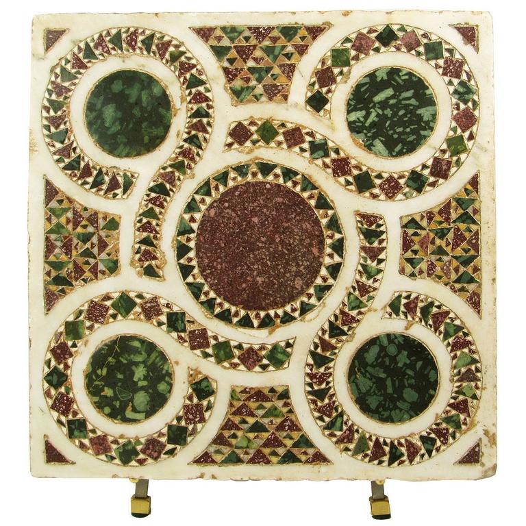 Rare 13th 14th Century Italian Cosmatian Pietra Dura Specimen Floor Rare 13th 14th Century Italian Cosmatian Pietra Dura Specimen Floor Tile For