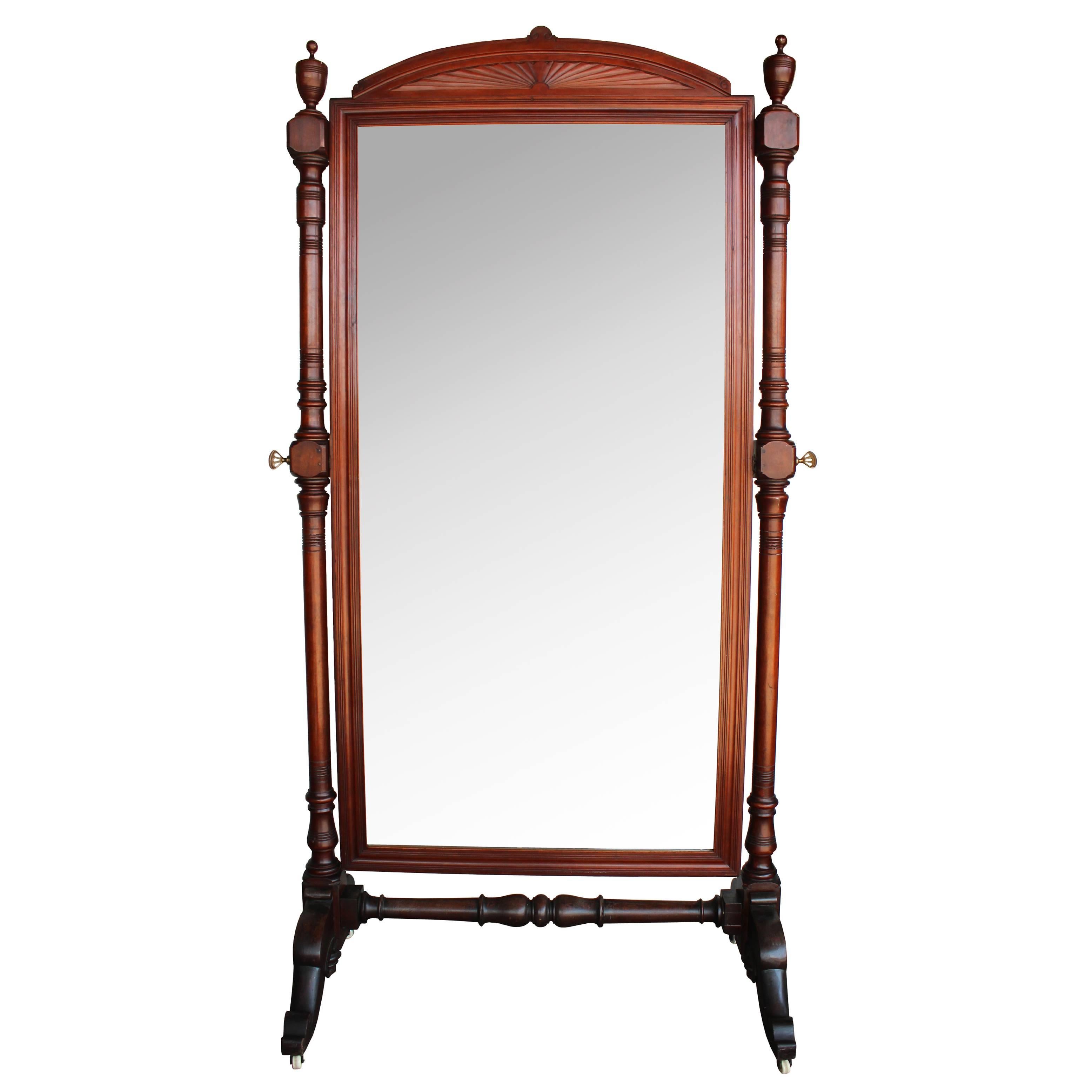 Late 19th Century Regency Cheval Mirror