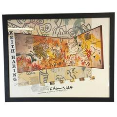 Cranbrook Academy of Art Museum Signed by Keith Haring, Detroit Notes Poster