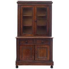 Charming Diminutive 19th Century English Rosewood Step-Back Cupboard