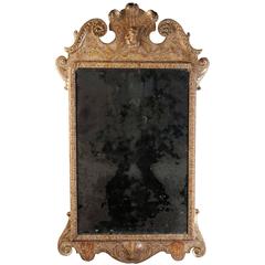 Early Queen Anne Carved Gesso English Mirror 1