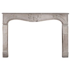 Used 19th Century French Limestone Chimneypiece in the Louis XV Style