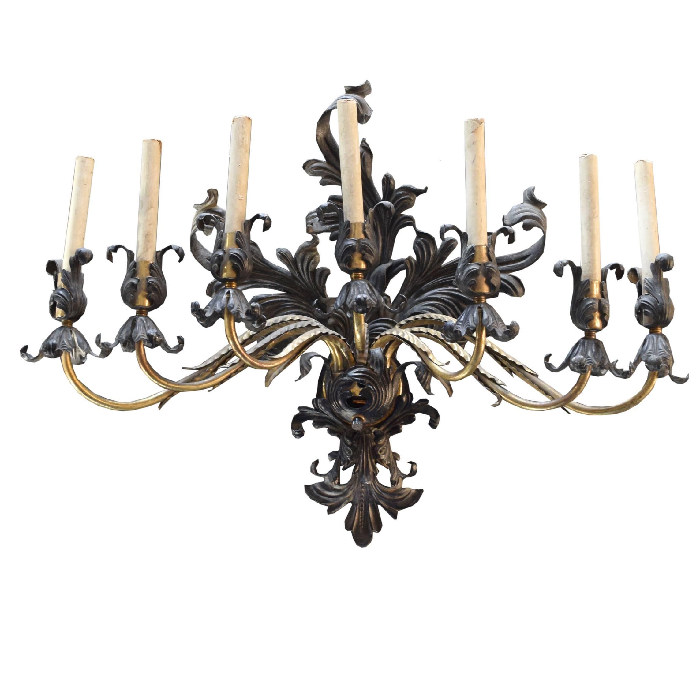 American Seven-Arm Wall Sconce