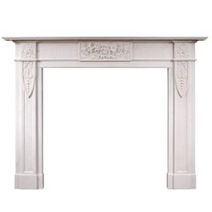 Antique English Marble Fireplace in the Georgian Style