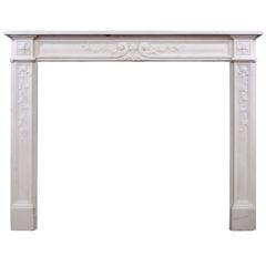 Late 18th Century Louis XVI Statuary Marble Fireplace 4