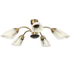 Beautiful 1950s German Mid-Century Modernist Chandelier 11