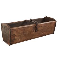 Antique Wood and Iron Hanging Box