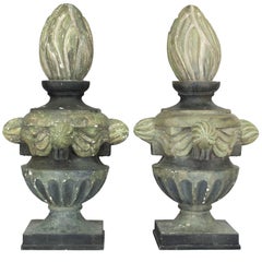 Pair of French Zinc Architectural Finials
