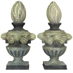 Pair of French Zinc Architectural Finials 5