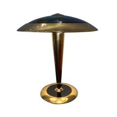 Stilnovo Brass and Glass Lamp