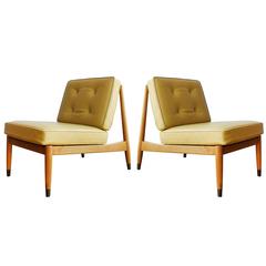 Pair of Swedish Slipper Chairs