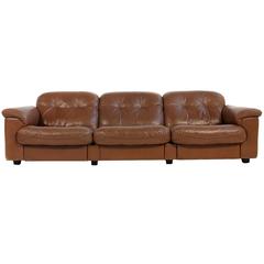 Amazing High Quality 1960s De Sede DS 101 Leather Sofa James Bond Movie, 1969