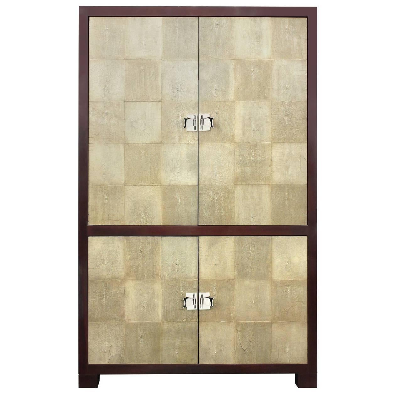 Exceptional Shagreen Cabinet by Larry Laslo