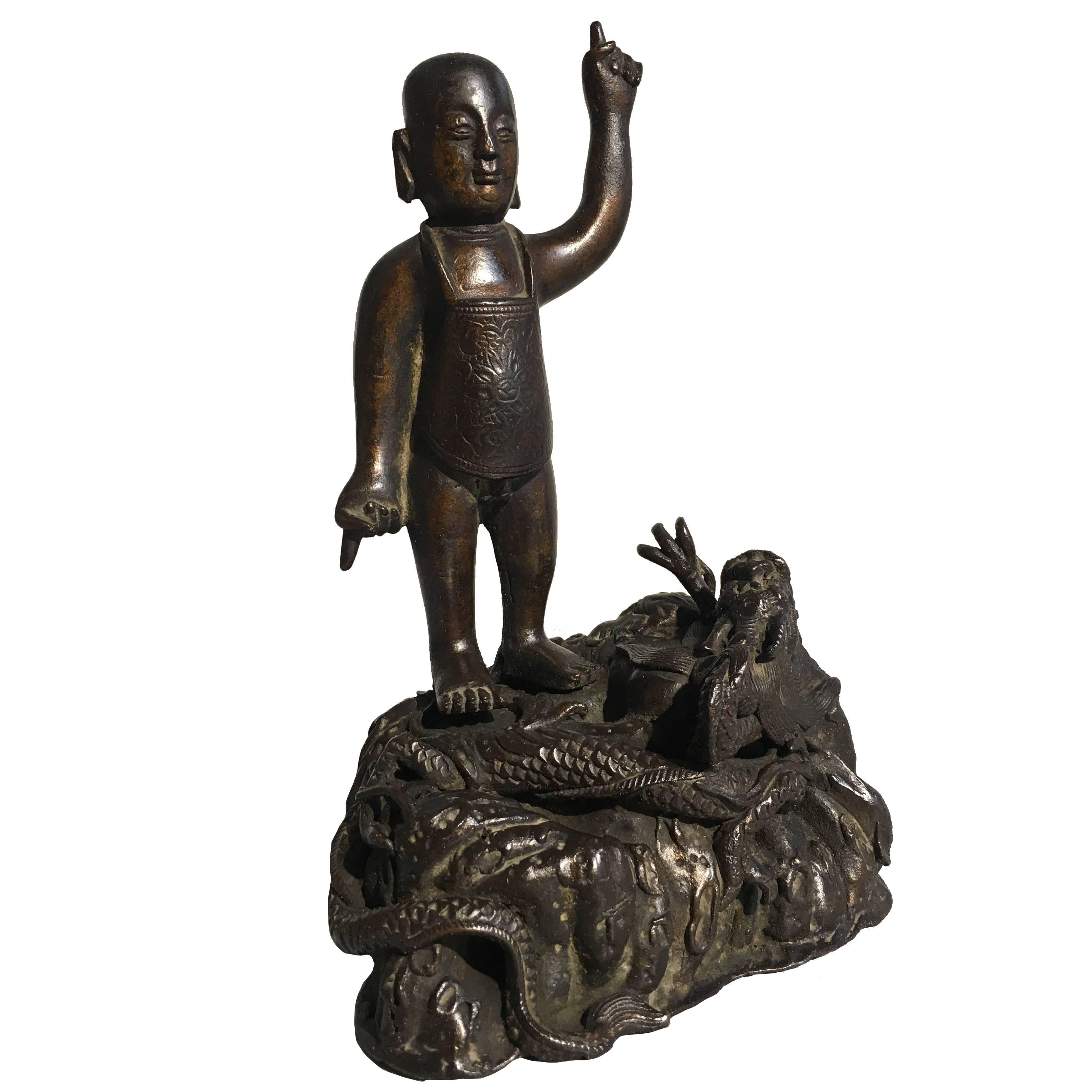 Ming Dynasty Bronze Figure of the Infant Buddha