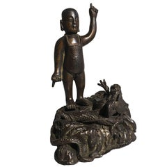 Used Ming Dynasty Bronze Figure of the Infant Buddha