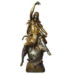 Ancienne Sculpture en bronze signée par Emile-Picault