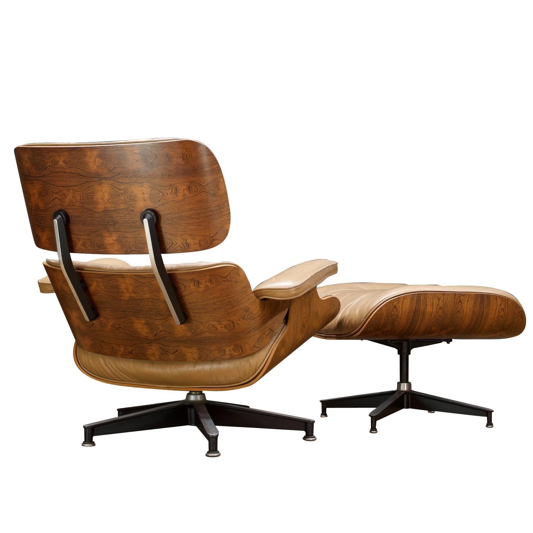 Eames 670/671 Brazilian Rosewood Lounge Chair and Ottoman