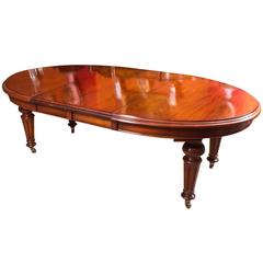 Antique Victorian Oval Extending Dining Table, circa 1860