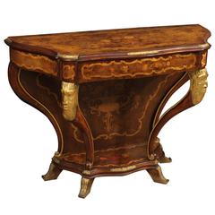 20th Century Spanish Inlaid Console Table