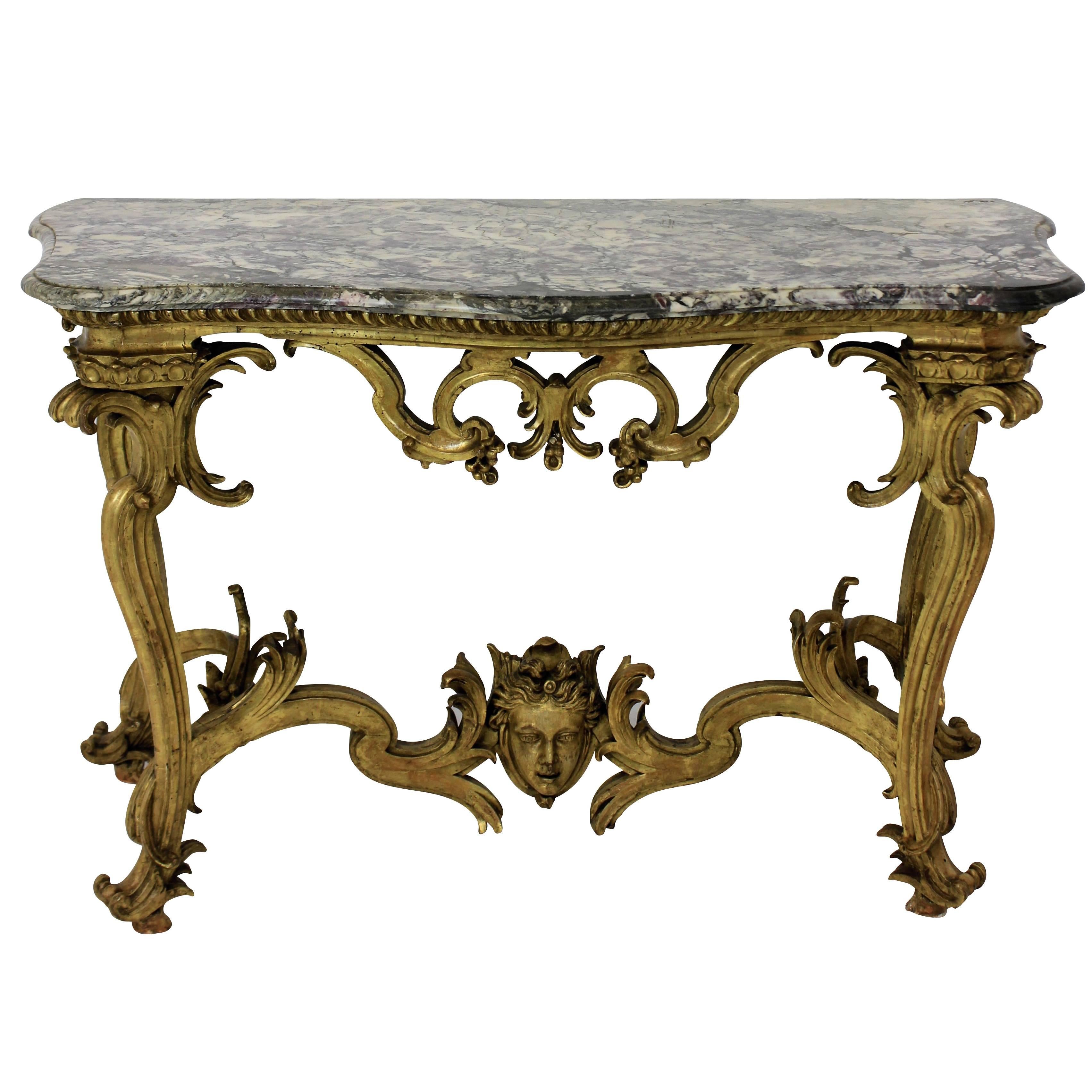 Exceptional George II Giltwood Console Table