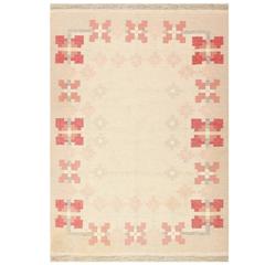 Vintage Swedish Kilim Scandinavian Rug 12