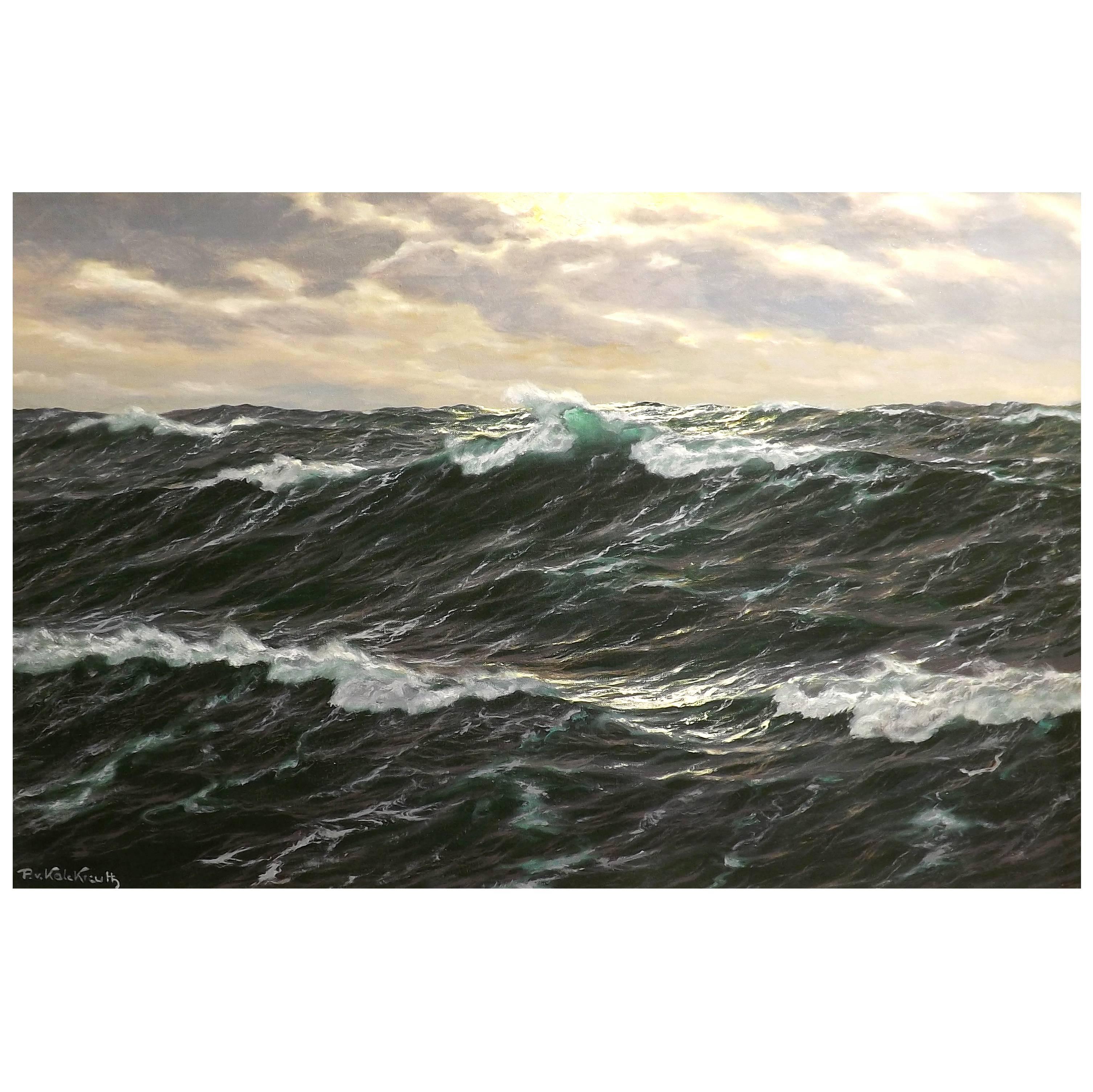 'Cresting Wave' Original Oil Painting by Patrick von Kalckreuth