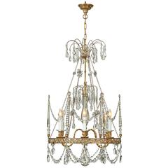 French 19th Century Neoclassical St. Ormolu and Baccarat Crystal Chandelier