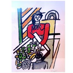 Original Signed and Numbered 47/180 Lithograph by Fernand Leger