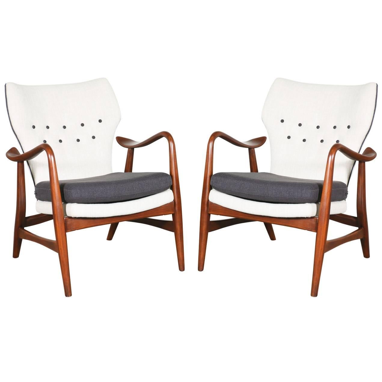 Rare IB Madsen and Acton Schubell Wingback Armchairs
