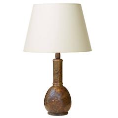"Antika" Table Lamp Model 645 with Drop Form in Bronze by Evan Jensen