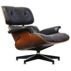 Charles & Ray Eames 670 Leather and Rosewood Lounge Chair for Herman Miller