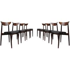 Harry Ostergaaed Midcentury Danish Rosewood Dining Chairs