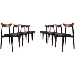 Harry Ostergaaed Midcentury Danish Rosewood Dining Chairs