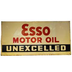 Vintage 1939 Esso Motor Oil Automobilia Sign