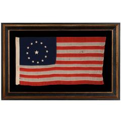 Antique 13 Star Flag with Stars in the 3rd Maryland Pattern