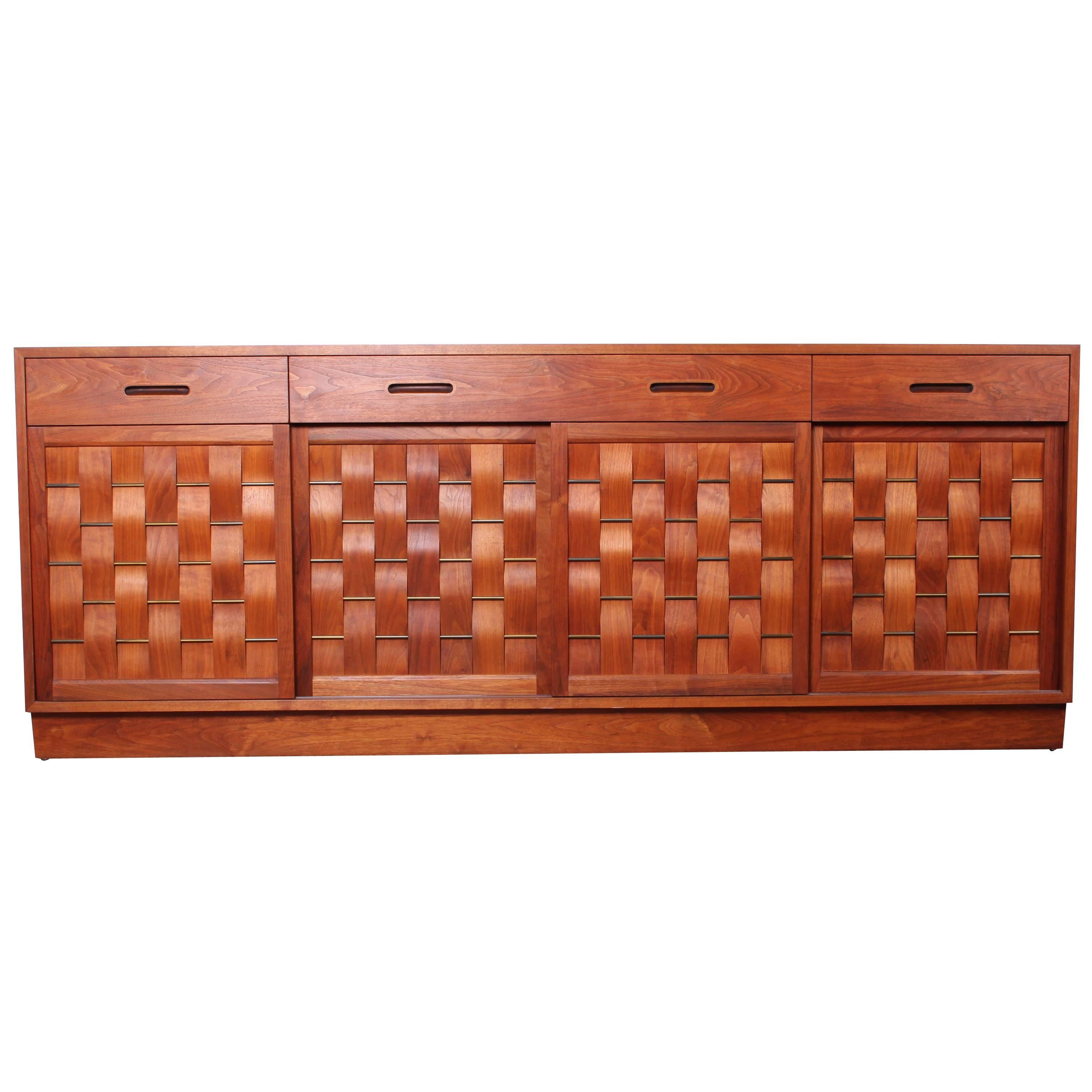 Woven Front Cabinet by Edward Wormley for Dunbar