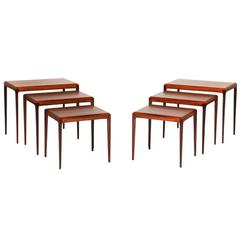 Johannes Andersen Rosewood Nesting Tables for CFC Silkeborg 6