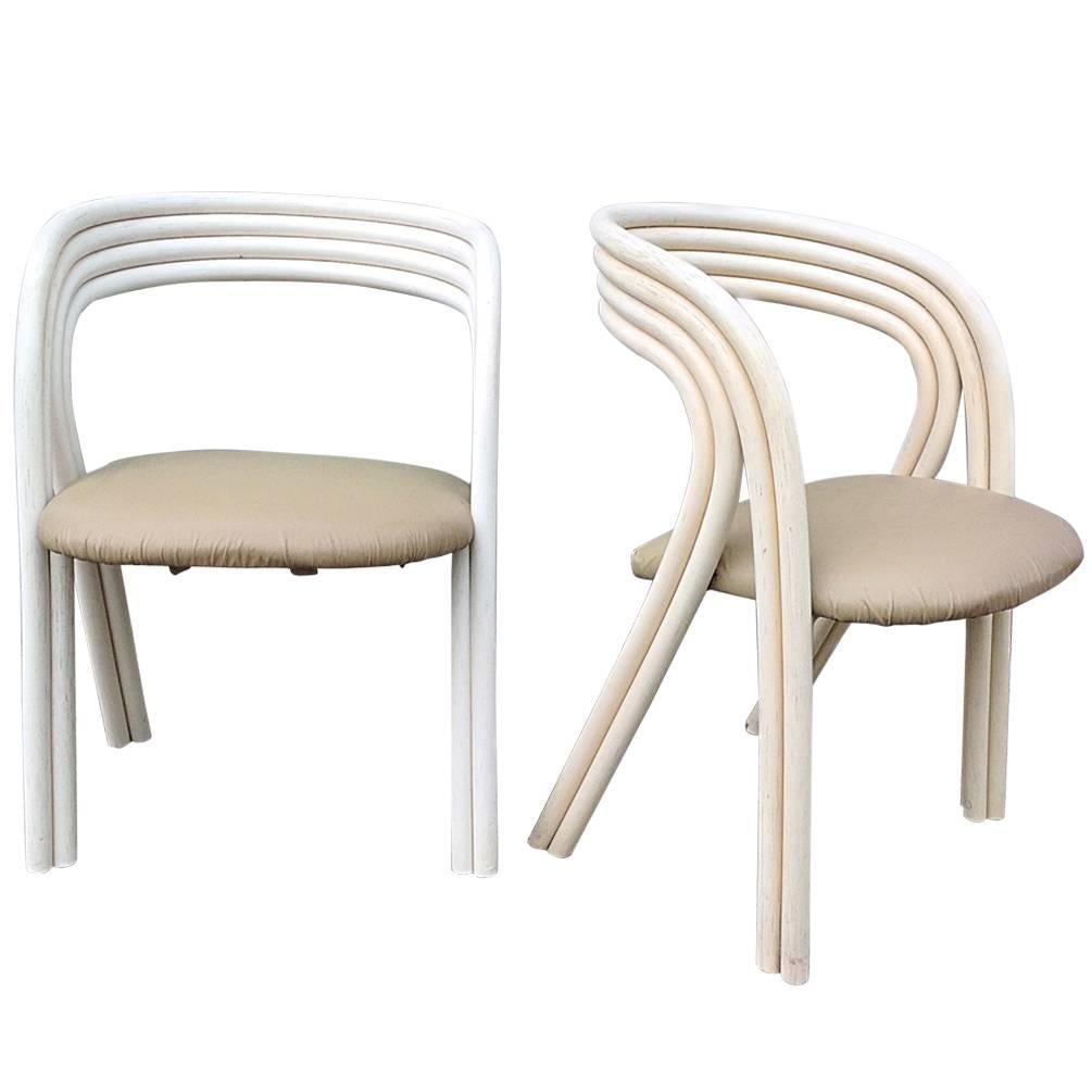 Bent Bamboo Dining Chairs by Rohe Noordwolde Set of Six