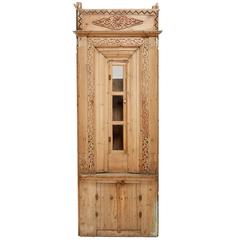 Antique Turkish Early 20th Century Thin Pine Cabinet 6