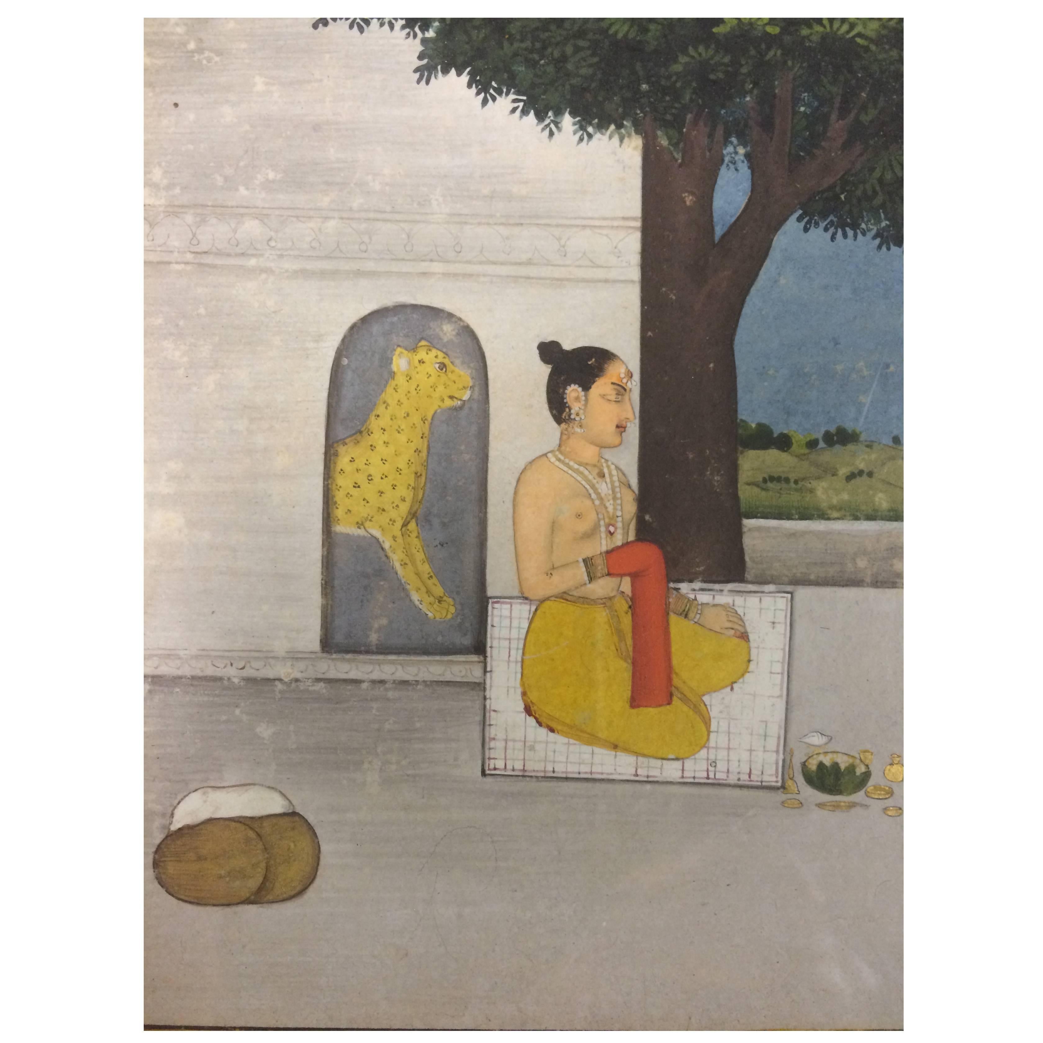 Indian Watercolor From a Ragamala Series