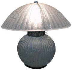 Daum Nancy's Glass Table Lamp, France, 1930 5
