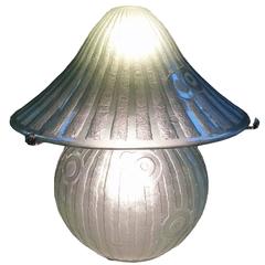 Daum Nancy's Glass Table Lamp, France, 1930 6