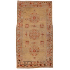 Antique Light Yellow Samarkand Rug