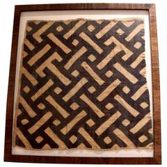 Midcentury Framed African Tribal Kuba Cloth 12