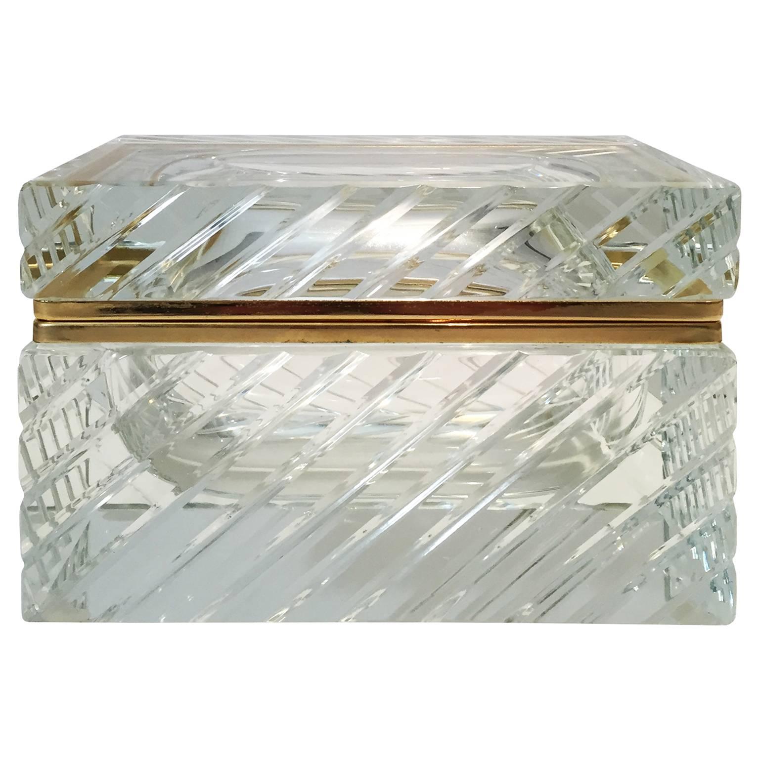 Etched Murano Glass Box by Mandruzzato