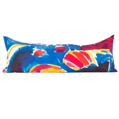 Hand-Painted Parrot Silk Charmeuse Snake Pillow