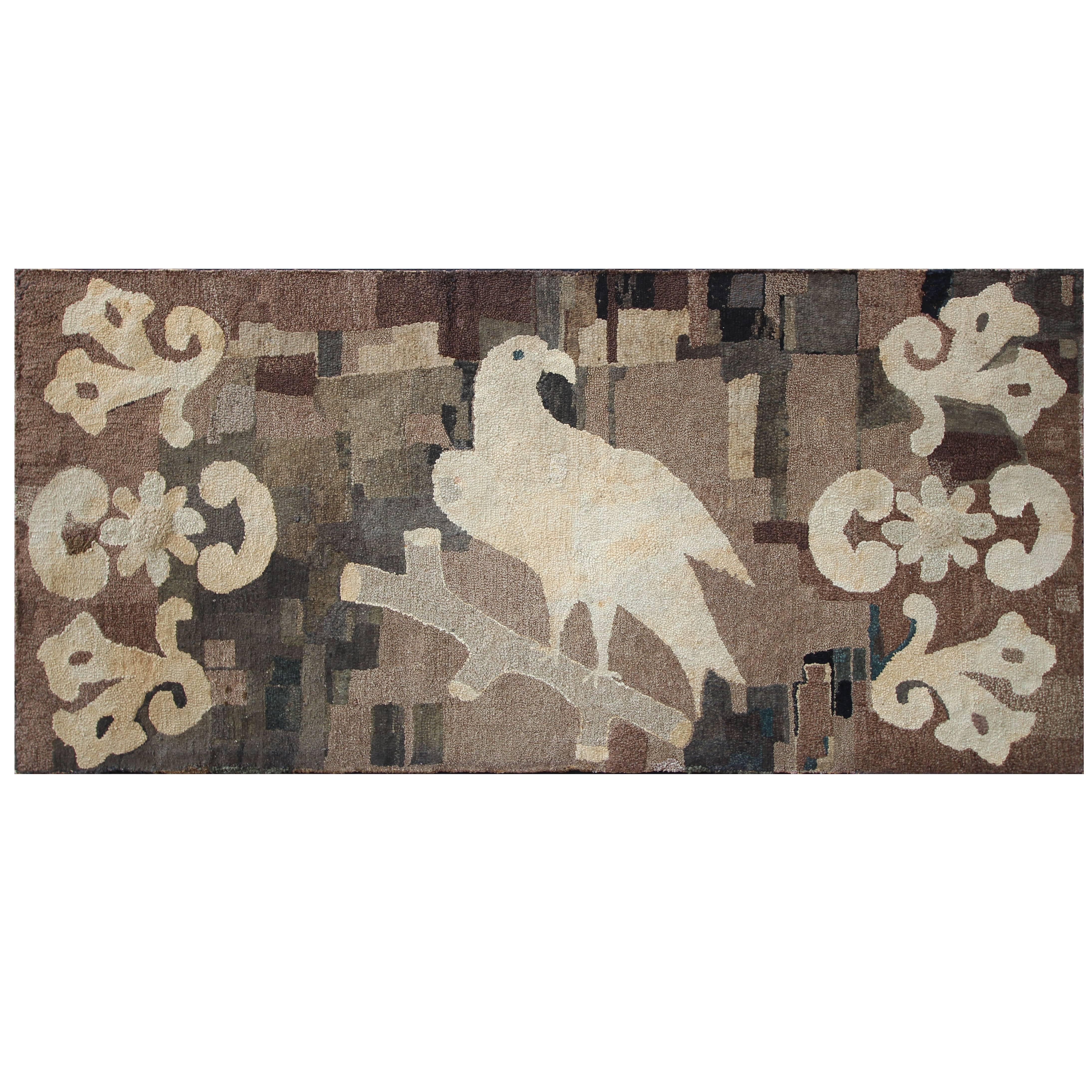Eagle Hooked Rug, American, Late 19th Century For Sale