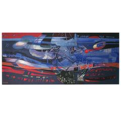 Tapestry "Astronomy - Science of Heaven" by Camille Hilaire, 1969, France 1